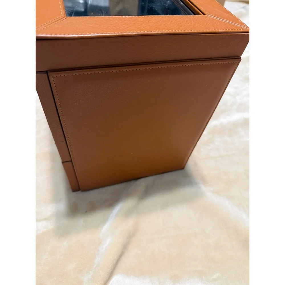 Orbita Triple Watch Winder Mens Tan Brown Leather Programmable (Parts Only)